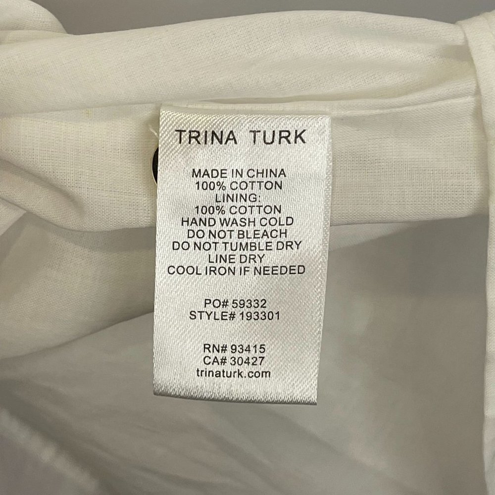 NWT Trina Turk Coral Gables Cotton Printed Halter Neck Dress Multicolor Size S - Picture 9 of 10